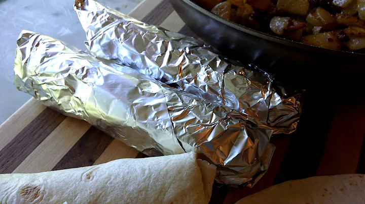 Camping recipe, make ahead breakfast burrito