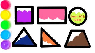 Shapes Drawing for kids | Easy 2d Shapes Drawing and Coloring | Learn Shapes for Preschool 
