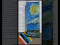 Van Gogh Inspired Bookmark Art #starrynight #vangogh #oilpastel