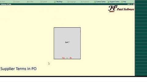Suppliers wise Terms Print in Purchase Order