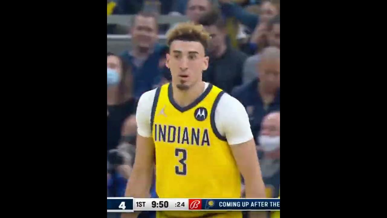 Chris Duarte makes Luka Doncic fall down!! #shorts #nba