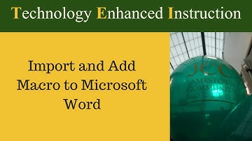 Import and add macro to Microsoft Word