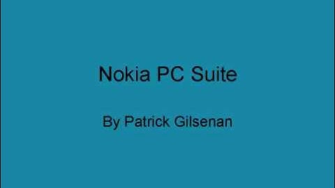 nokia pc suite guide