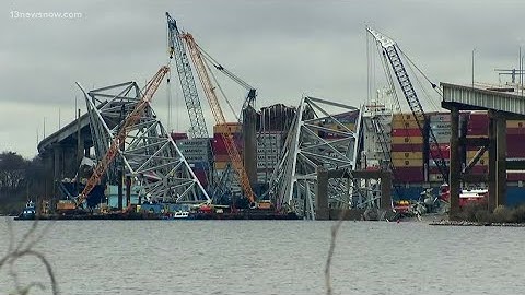 Crews working to clear the Key Bridge collapse