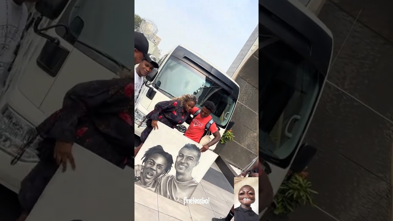 ishowspeed reaction after the lady give him a frame of him and Ronaldo picture😱 