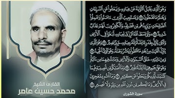 محمد حسين عامر رحمه الله سورة الشورى وهو الذي يقبل التوبة عن عباده ويعفو عن السيئات ويعلم ما تفعلون