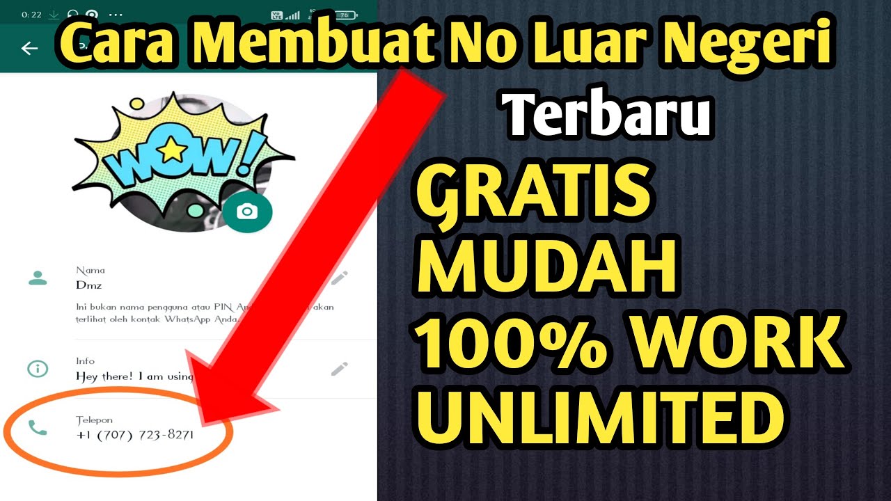 Cara membuat nomor luar negeri terbaru 