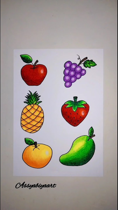 Tutorial menggambar buah buahan