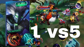1vs5 sollo carry game in moba legends 5vs5 #mobilelegends #mlbb #gaming #gameplay 
