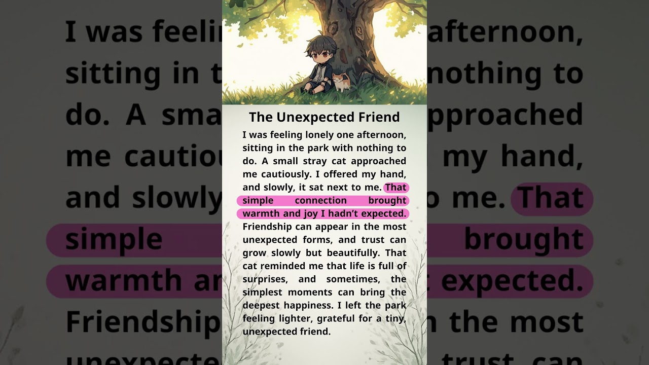 🐾 Неожиданный друг | Легкое чтение на английском языке 