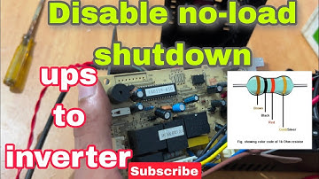 Disable no-load shutdown in ups (Malayalam) | ups converted to inverter | zero load cutoff resistor