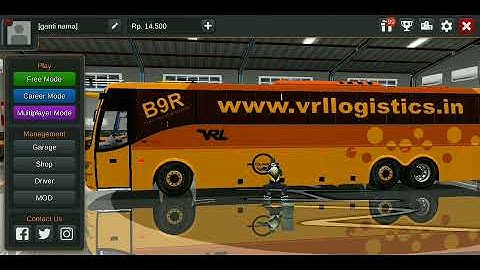VRL travels Volvo b9r | bussid | bus simulator Indonesia | indian mods | kerala mods | tsrtc