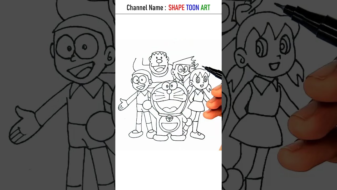 Doraemon family drawing - 