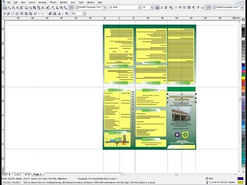 Cara membuat brosur di corel draw x7