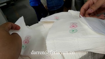 Two colors printing paper napkin printing machine