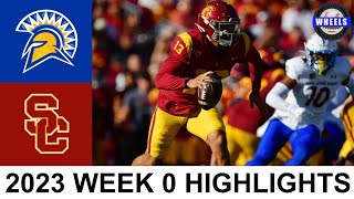 #6 USC vs San Jose State Highlights | College Football Week 0 | 2023 College Football Highlights