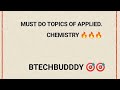 MUST DO TOPICS 💯💯 | 🎯🎯APPLIED CHEMISTRY #ipu