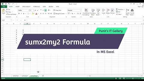 sumx2my2 Formula | In MS Excel | Advanced Excel Formulas | Punit