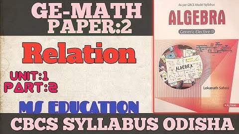 GE-MATH Relation #bsc #bscphysics #bsccomputerscience #bscchemistry #sambalpuri