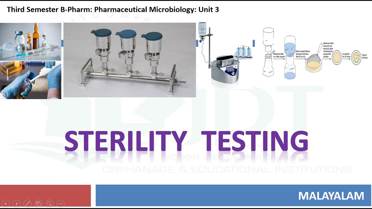 STERILITY TESTING MALAYALAM Definition, Principle, Media, controls, Methods & Interpretation