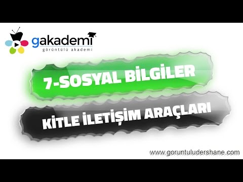 7.Sınıf Sosyal Bilgiler Kitle İletişim Araçları