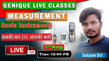 GATE 2021 I MEASUREMENT  I Basic Instruments I Live Session Time: 12:00 PM