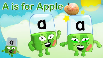 @officialalphablocks - A is for Apple! 🍎 | Learn to Spell | @Blocks-Universe