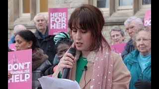 Alina's abortion story outside Ealing Town Hall Content