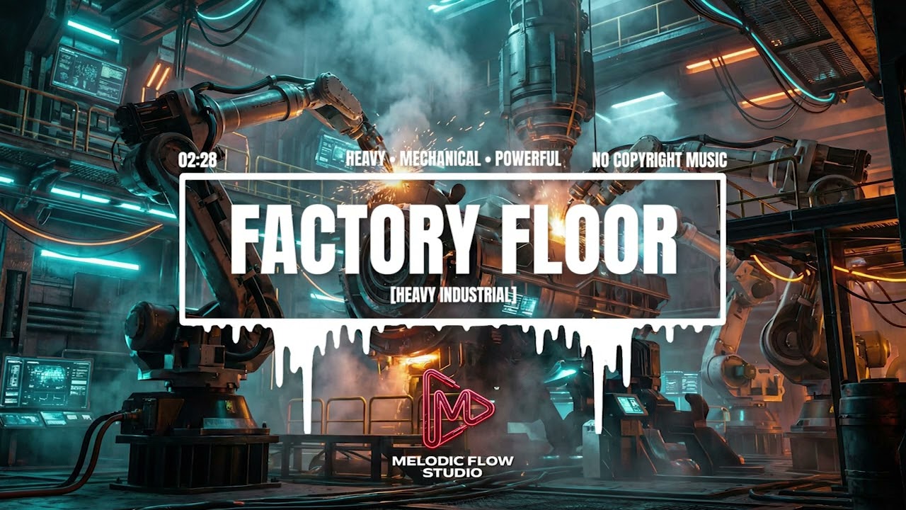 FACTORY FLOOR (No Copyright Music) Heavy Industrial & Cyberpunk for Technology