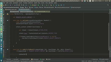 Android Kotlin Usage Tutorial #077 - Select Contact and get data