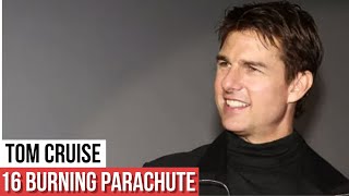 Tom Cruise broke the record for jumping with a burning parachute