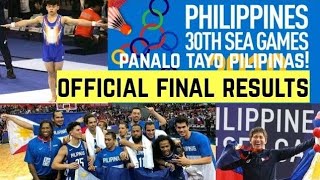 SEA GAMES 2019 OFFICIAL RESULTS / RANKINGS / MEDAL TALLY