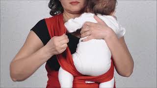 Neko Esnek Wrap Sling (3 kg üstündeki bebeklerin bacakları slinge bu şekilde yerleştirilmelidir)
