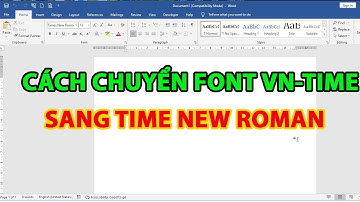 Cách chuyển font chữ vni-times sang time new roman