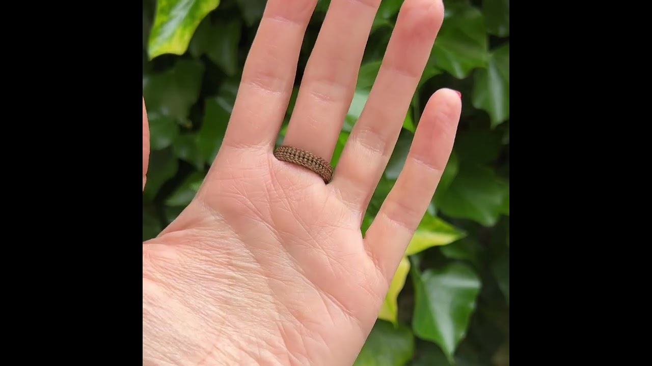 Victorian Antique Hair Work Engraved Mourning Ring 