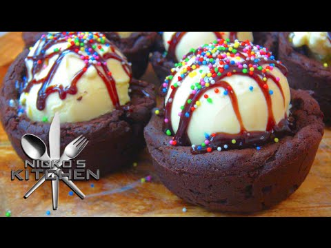 Brownie Ice Cream Bowls Video Recipe-11-08-2015