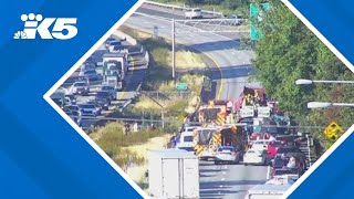 Large response to crash on NB I-5 in Bellingham
