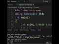 Right Shift Operator program of C++ language #coding #education #programming #cpp #vscode