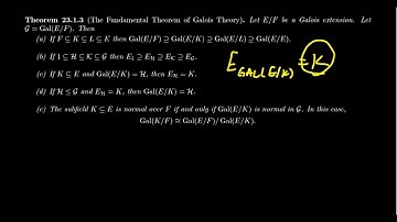 The Fundamental Theorem of Galois