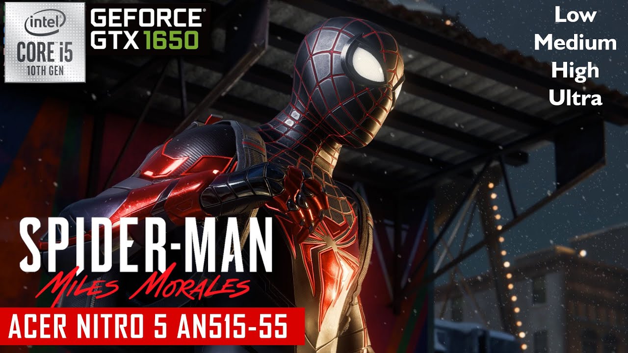 Spider Computer Set Spider-Man: Miles Morales PC (All Setting) | GTX 1650 | I5-10300H ...