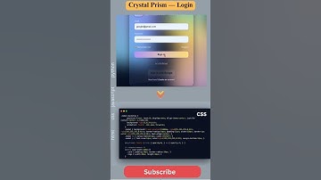 Crystal Prism Login Page ✨ | HTML CSS JS #WebDesign #LoginUI #Glassmorphism #PrismEffect