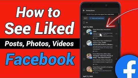 How to See Liked posts, photos, videos on Facebook!! Find your all Liked Stuffs on Facebook