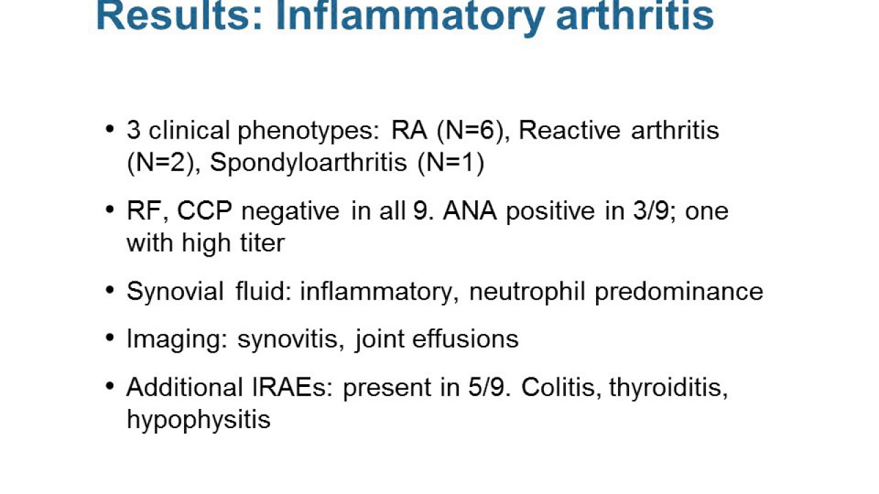 Inflammatory Arthritis and Sicca Syndrome Induced by Nivolumab and