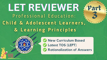 LET Reviewer with Rationalization - ProfEd: Child & Adolescent Learners, & Principles Part 3