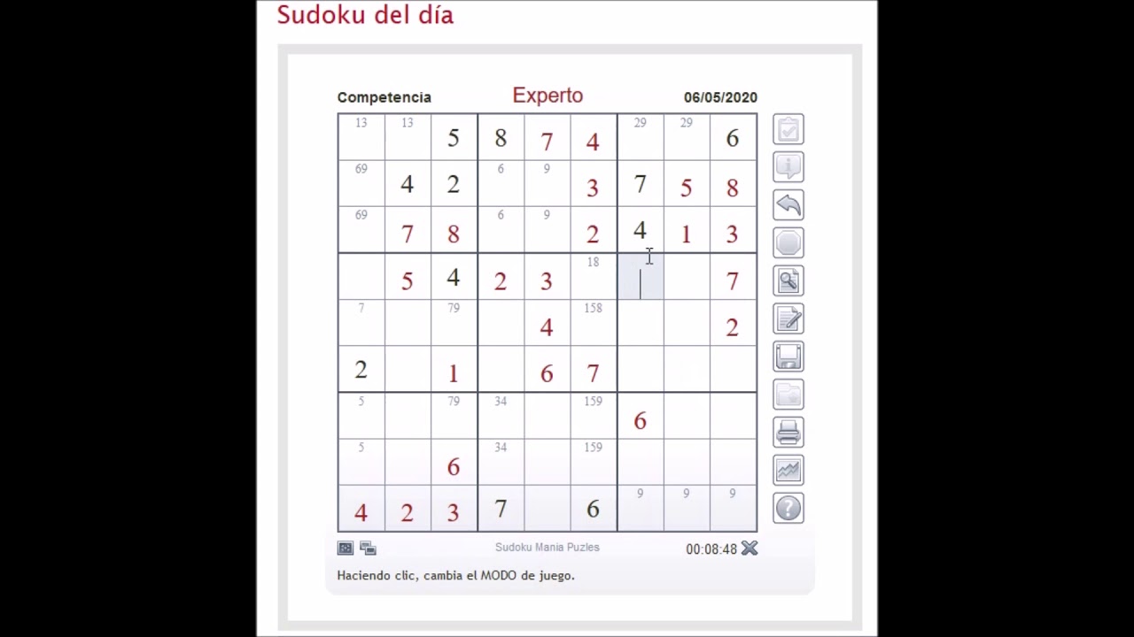 partícula veredicto Producción El sudoku de hoy - YouTube