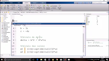 Como colocar raiz no MATLAB?