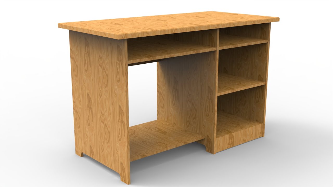 「DESIGN 292」 Industrial Desk | Solidworks tutorials - YouTube