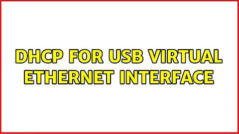 DHCP for USB virtual ethernet interface (2 Solutions!!)