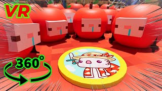 Vr 360° Minecraft!! Let's Find 10 Coins Among Chipi Chipi Chapa Chapa Apple Axolotls [4K]