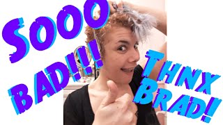 I MELTED MY HAIR - Brad Mondo's IS CURSED!- Blue to Bleach Blond